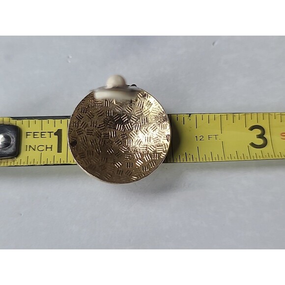 Cloisonne Enamel Butterfly And Floral Circular Shaped Clip-on Earrings Vintage - Picture 10 of 10